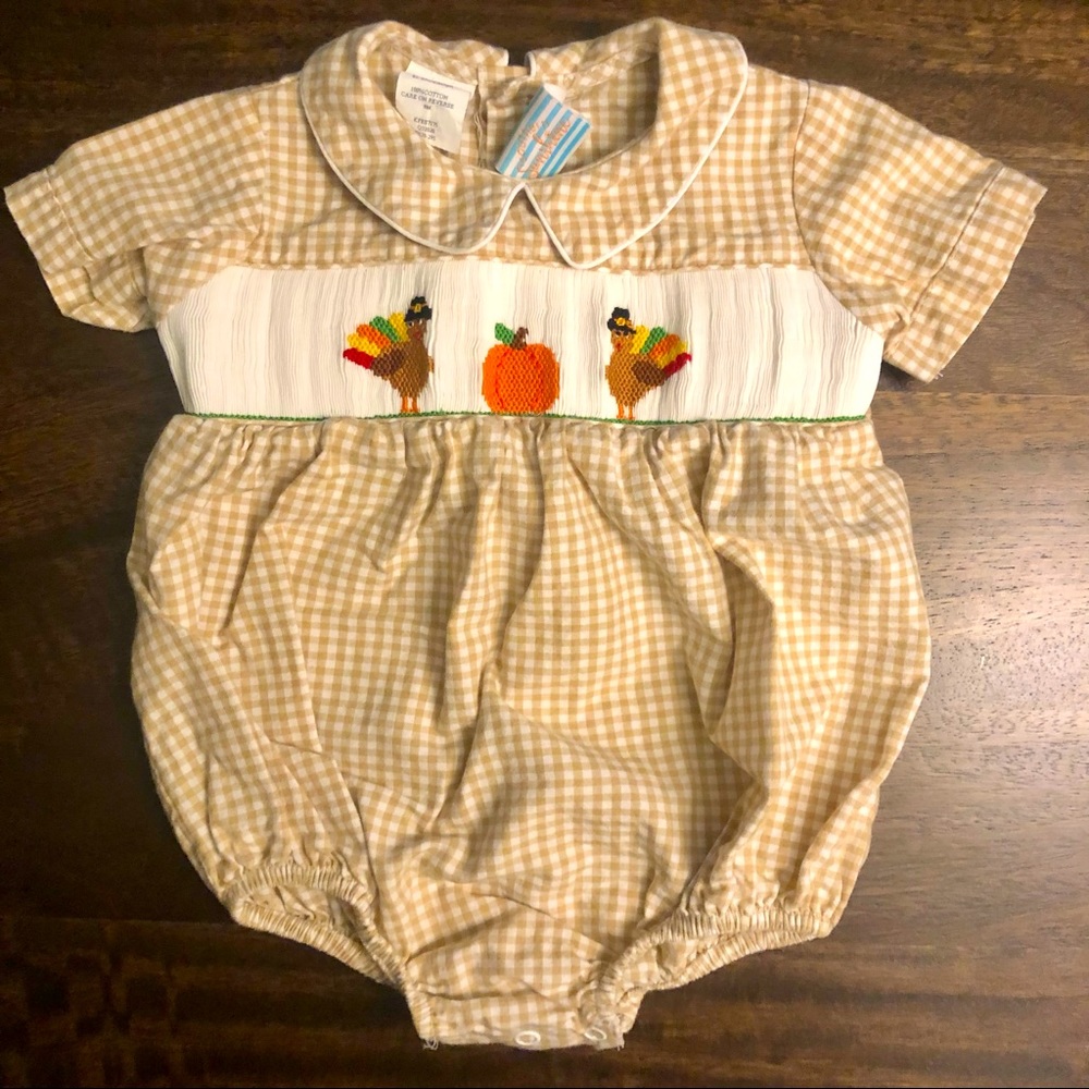 Smocked Pumpkin Turkey Bubble